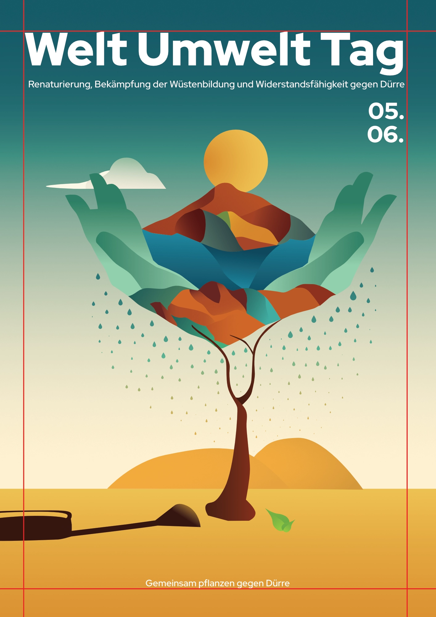 Welt Umwelt Tag - Poster - Raster